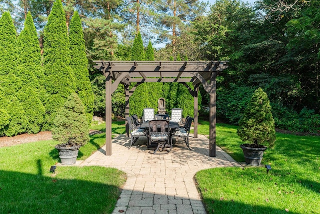 3113 Turnberry Rd, Saint Charles, IL 60174 - view of patio / terrace featuring a pergola and outdoor dining area