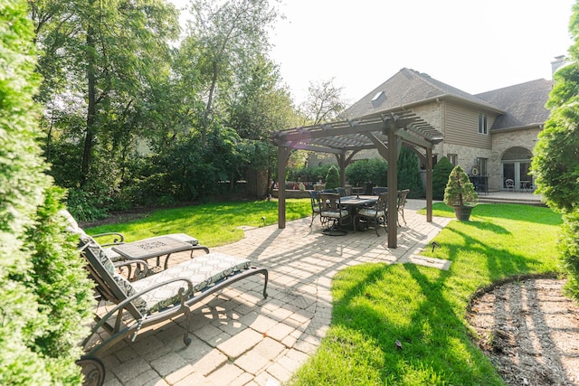 3113 Turnberry Rd, Saint Charles, IL 60174 - view of patio / terrace featuring a pergola and outdoor dining area