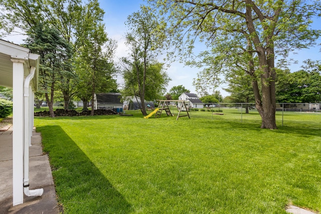 849 N Piatt St, Bement, IL 61813 - view of yard with a playground
