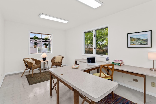 112 Braemar Dr, Elk Grove Village, IL 60007 - office area featuring baseboards and light floors