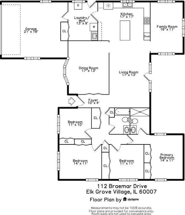 112 Braemar Dr, Elk Grove Village, IL 60007 - property floor plan