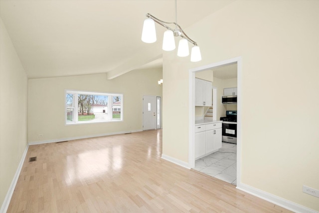 236 Early St, Park Forest, IL 60466 - unfurnished living room featuring light wood-style flooring and baseboards