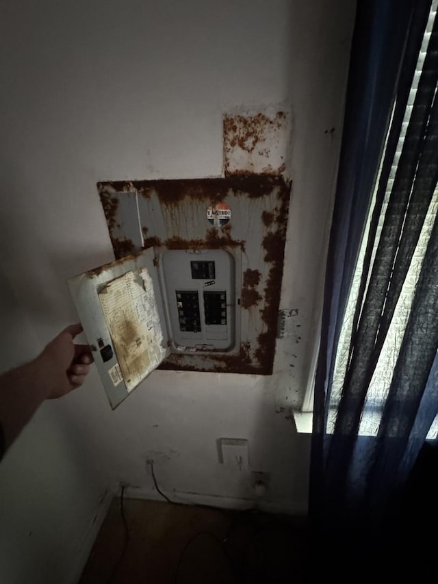 detailed view of electric panel