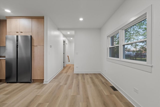 1416 3rd St, Winthrop Harbor, IL 60096 - hall featuring light wood finished floors, recessed lighting, and baseboards