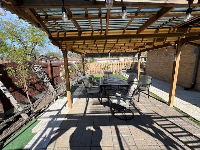 7700 Le Claire Ave, Skokie, IL 60077 - view of patio / terrace featuring outdoor dining space and a fenced backyard