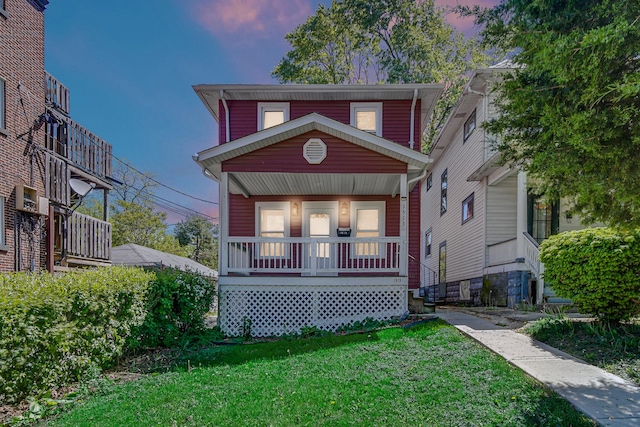 1513 Euclid Ave, Chicago Heights, IL 60411 - view of front of home with a lawn and covered porch