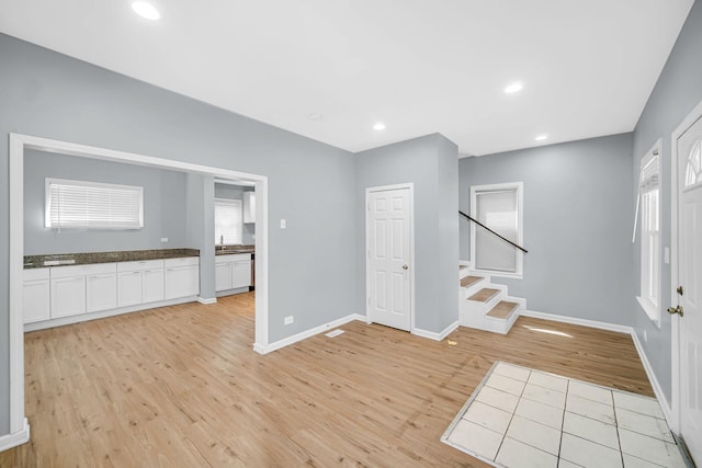 1513 Euclid Ave, Chicago Heights, IL 60411 - entrance foyer with light wood-type flooring, baseboards, stairs, plenty of natural light, and recessed lighting