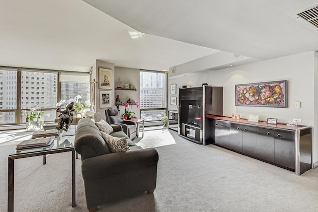 view of carpeted living room