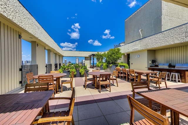 view of patio / terrace with outdoor dining space and area for grilling