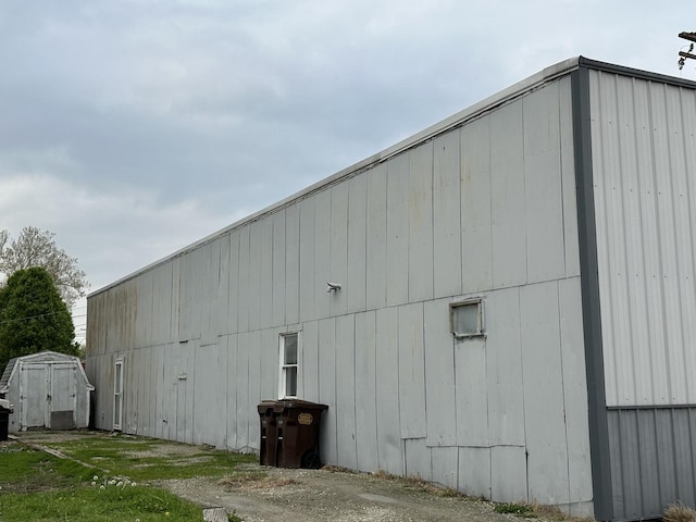 view of shed