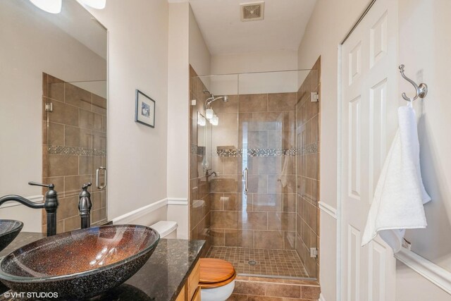 7181 Dada Dr, Gurnee, IL 60031 - bathroom with toilet, a shower stall, and vanity