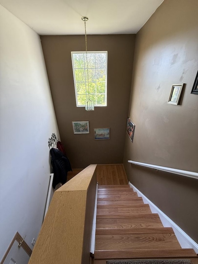 1646 Mcclure Rd Unit 1646, Aurora, IL 60505 - staircase with wood finished floors and baseboards