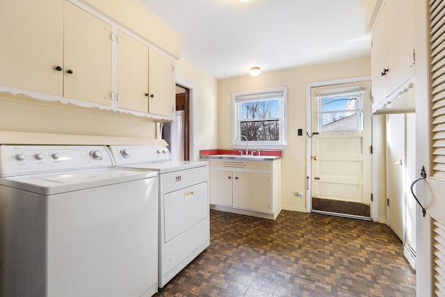 12217 S 68th Ct, Palos Heights, IL 60463 - laundry area featuring cabinet space and independent washer and dryer