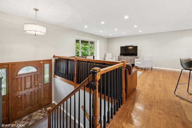 153 E Timberlane Dr, Palatine, IL 60067 - entrance foyer featuring wood finished floors, recessed lighting, and baseboards