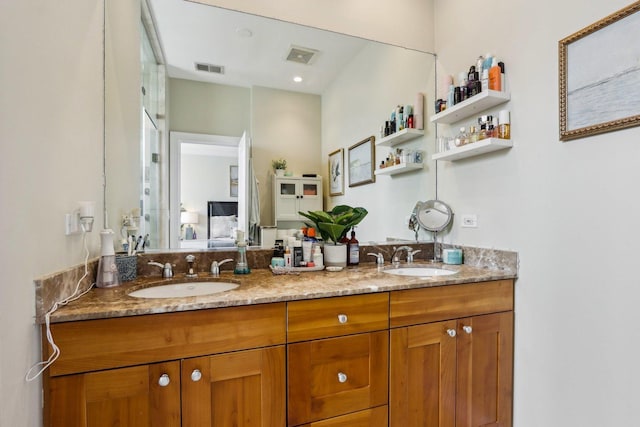ensuite bathroom with double vanity