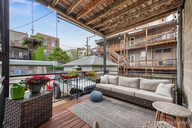 2447 W Walton St Unit 1, Chicago, IL 60622 - deck with an outdoor hangout area