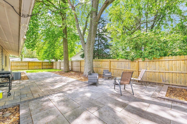 view of patio / terrace with a fenced backyard