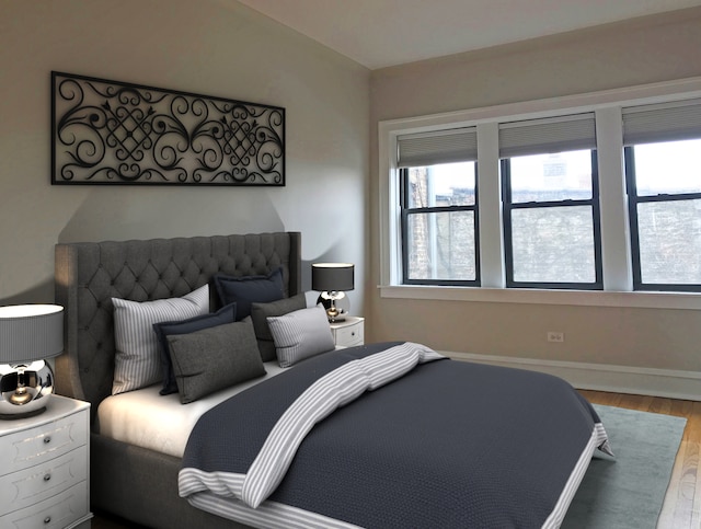 904 S Elmwood Ave Unit 2, Oak Park, IL 60304 - bedroom featuring wood finished floors and baseboards