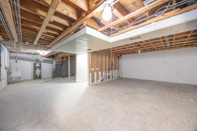 15252 Larkspur Ln, Orland Park, IL 60462 - unfinished basement with water heater and heating unit
