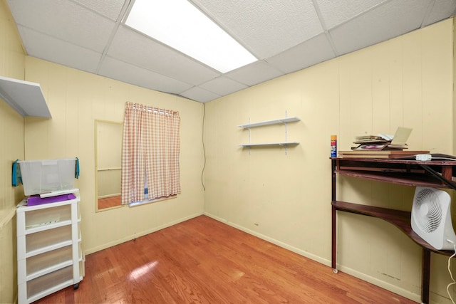3132 Oak Park Ave, Berwyn, IL 60402 - office with a drop ceiling, wood finished floors, and baseboards