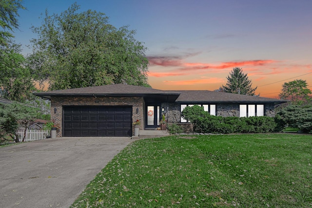 407 Meadow Ave, Frankfort, IL 60423 - view of front of house with a garage, concrete driveway, and brick siding