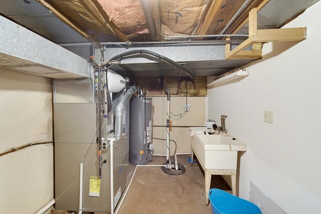 407 Meadow Ave, Frankfort, IL 60423 - unfinished basement with water heater and heating unit