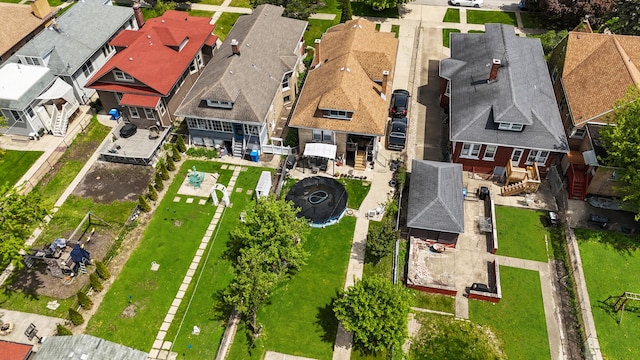 aerial view of residential area