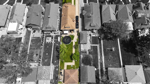 aerial view of residential area