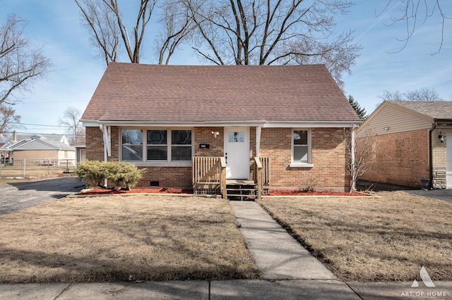 10925 Lyman Ave, Chicago Ridge, IL 60415 - view of front of house with brick siding, crawl space, and roof with shingles