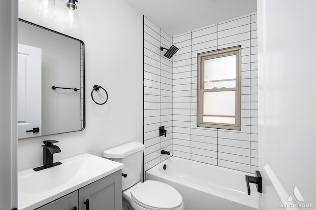 10925 Lyman Ave, Chicago Ridge, IL 60415 - bathroom with toilet, vanity, and shower / tub combination