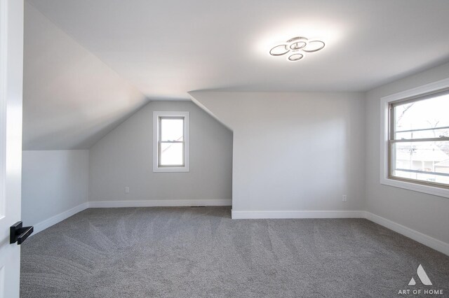 10925 Lyman Ave, Chicago Ridge, IL 60415 - bonus room featuring carpet flooring, vaulted ceiling, and baseboards
