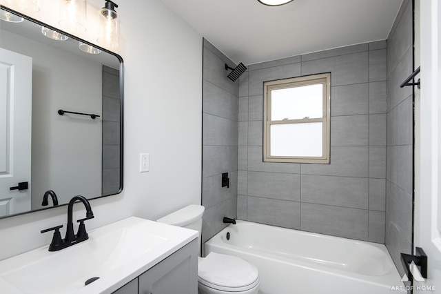 10925 Lyman Ave, Chicago Ridge, IL 60415 - bathroom featuring toilet, vanity, and bathtub / shower combination