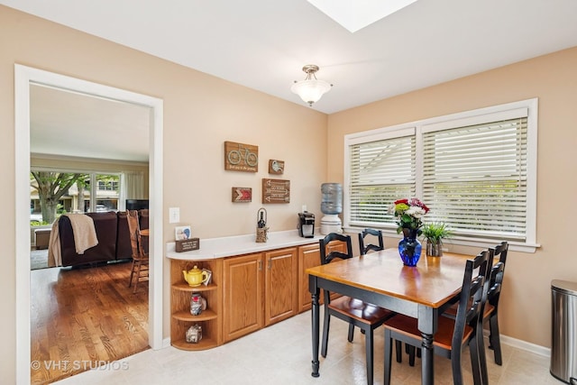 354 Richmond Ln, Lakewood, IL 60014 - dining room with a skylight