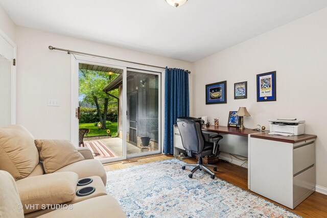 354 Richmond Ln, Lakewood, IL 60014 - office featuring wood finished floors and baseboards