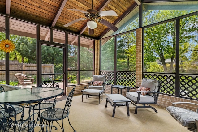 354 Richmond Ln, Lakewood, IL 60014 - sunroom with ceiling fan