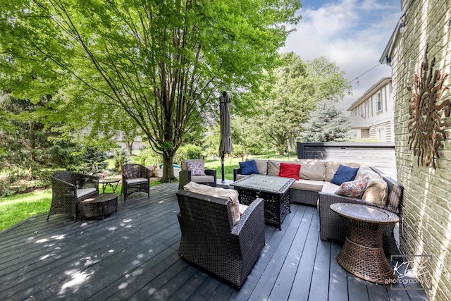 480 De Lasalle Ave, Naperville, IL 60565 - wooden terrace with outdoor lounge area