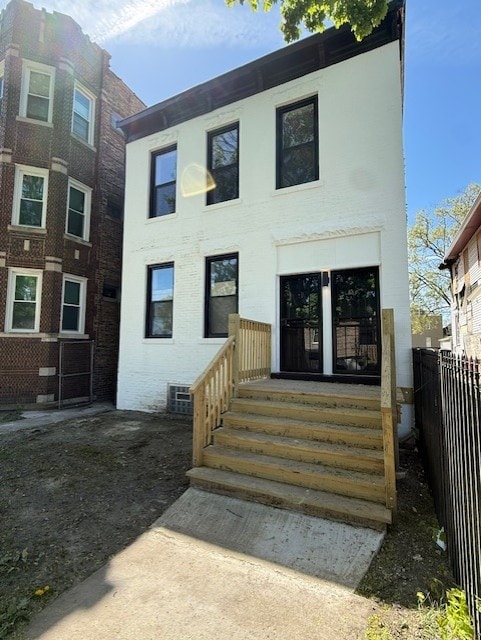 7 W 112th Pl, Chicago, IL 60628 - view of front facade featuring fence and entry steps