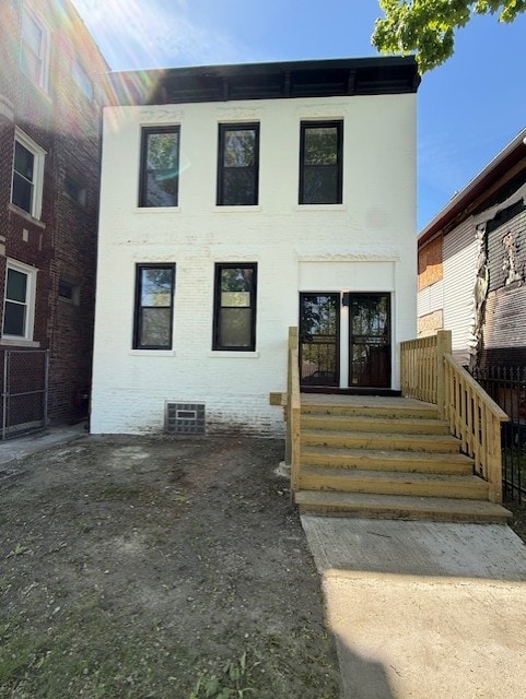 7 W 112th Pl, Chicago, IL 60628 - back of house featuring fence and entry steps
