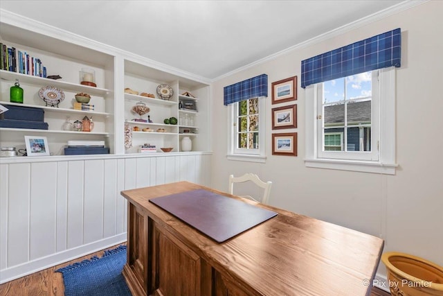 705 Hunter Rd, Glenview, IL 60025 - office space featuring wood finished floors and crown molding