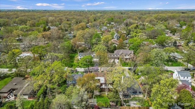 705 Hunter Rd, Glenview, IL 60025 - aerial perspective of suburban area featuring a forest