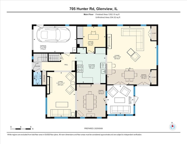 705 Hunter Rd, Glenview, IL 60025 - home floor plan