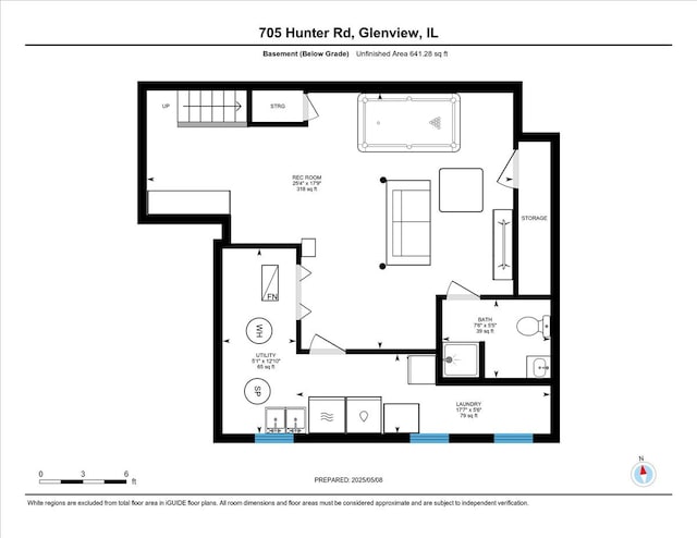705 Hunter Rd, Glenview, IL 60025 - home floor plan