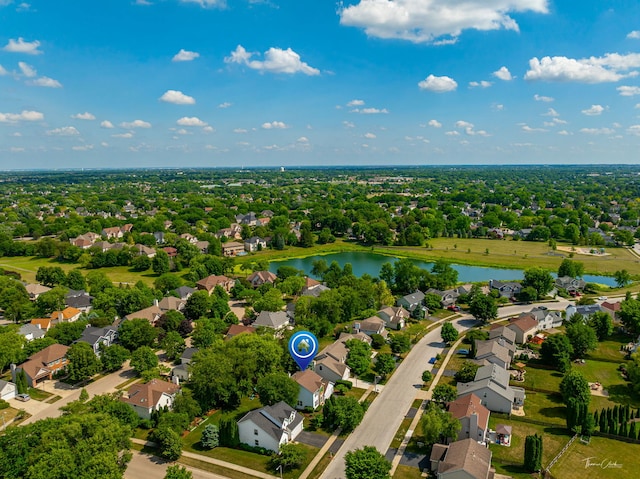 2248 Cheshire Dr, Aurora, IL 60502 - aerial perspective of suburban area featuring a nearby body of water