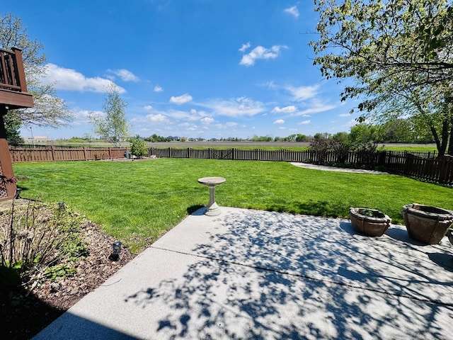 view of yard with a patio