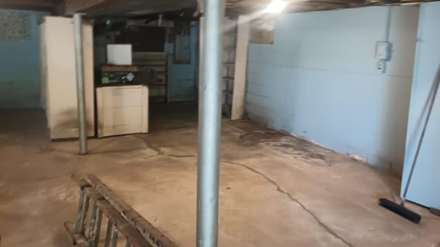 2119 E Exchange St, Crete, IL 60417 - unfinished below grade area with electric panel