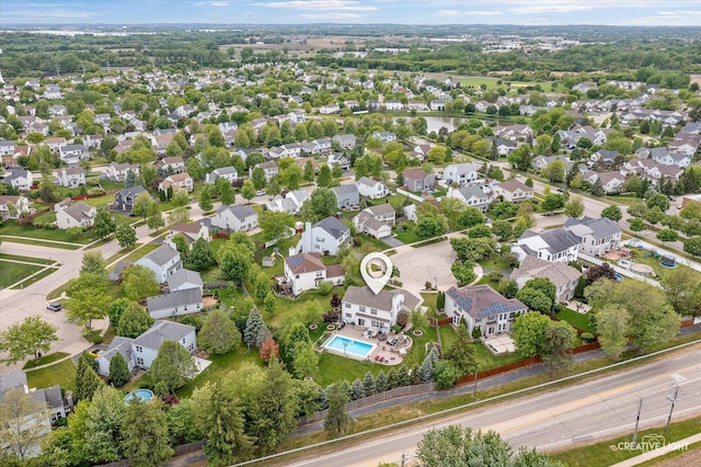 10650 Painted Desert Ct, Huntley, IL 60142 - aerial view of residential area with a pool area
