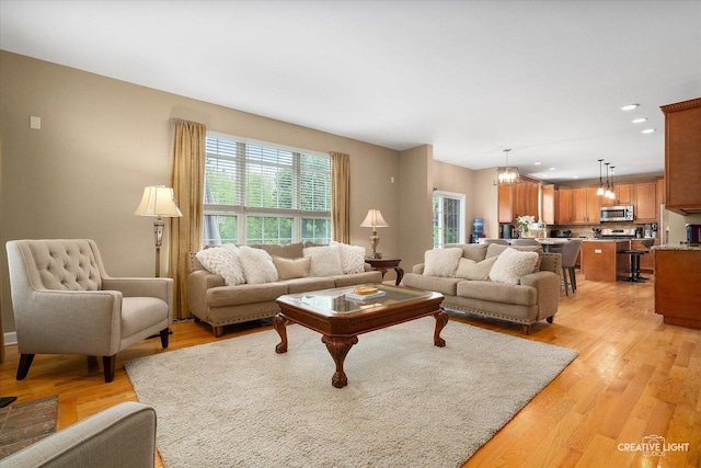 10650 Painted Desert Ct, Huntley, IL 60142 - living area featuring light wood-type flooring and recessed lighting