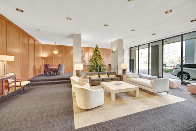 2626 N Lakeview Ave Unit 2703, Chicago, IL 60614 - community lobby with expansive windows and wooden walls