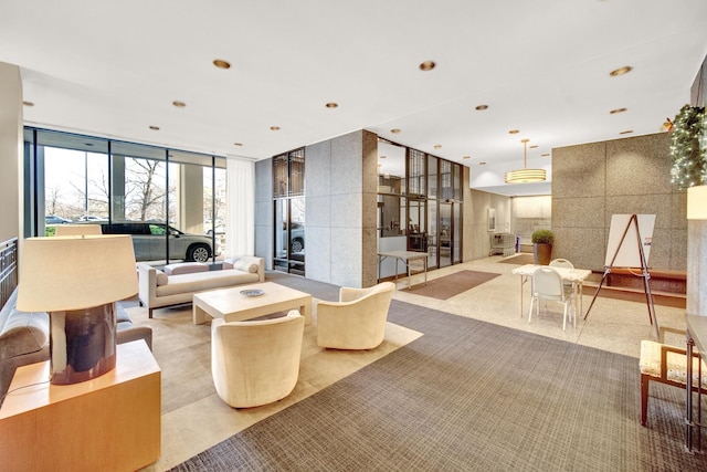 2626 N Lakeview Ave Unit 2703, Chicago, IL 60614 - community lobby featuring expansive windows and recessed lighting