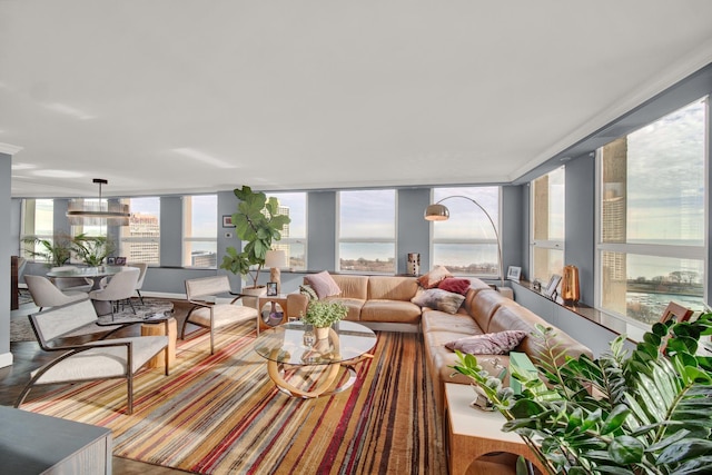 2626 N Lakeview Ave Unit 2703, Chicago, IL 60614 - sunroom featuring a water view